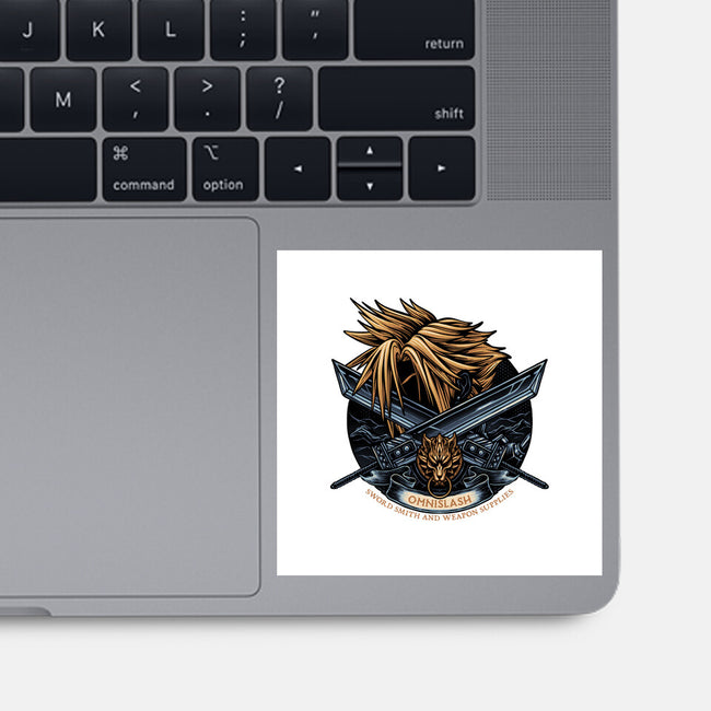 Emblem Of The Omnislash-None-Glossy-Sticker-glitchygorilla
