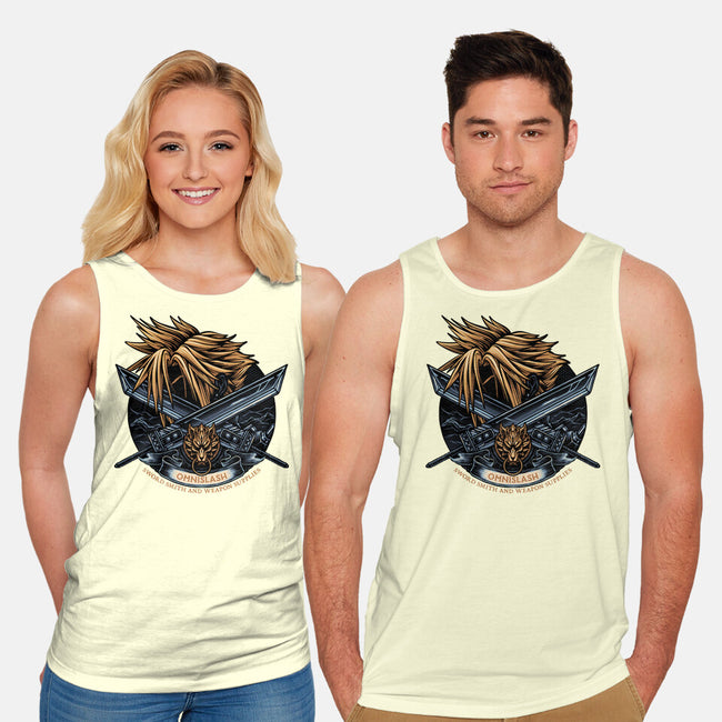Emblem Of The Omnislash-Unisex-Basic-Tank-glitchygorilla