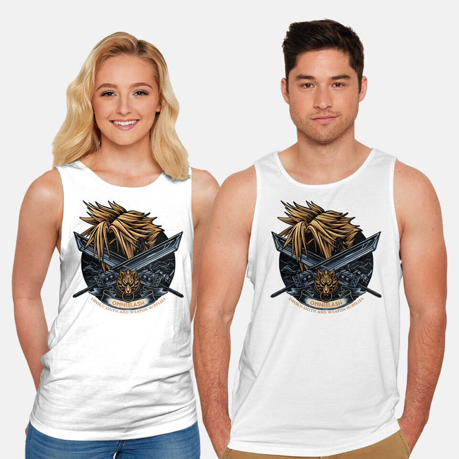 Emblem Of The Omnislash-Unisex-Basic-Tank-glitchygorilla