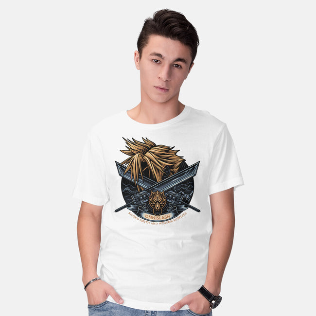 Emblem Of The Omnislash-Mens-Basic-Tee-glitchygorilla