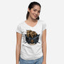 Emblem Of The Omnislash-Womens-V-Neck-Tee-glitchygorilla