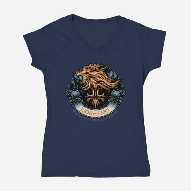 Gunblade Tactics-Womens-V-Neck-Tee-glitchygorilla