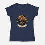 Gunblade Tactics-Womens-V-Neck-Tee-glitchygorilla