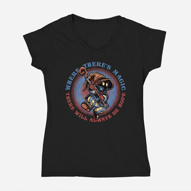 Hope Within Magic-Womens-V-Neck-Tee-glitchygorilla