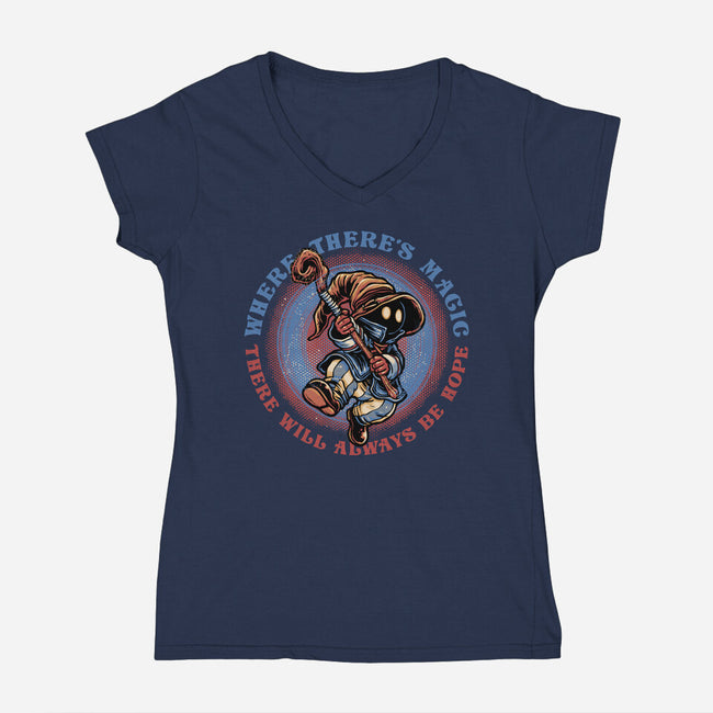 Hope Within Magic-Womens-V-Neck-Tee-glitchygorilla