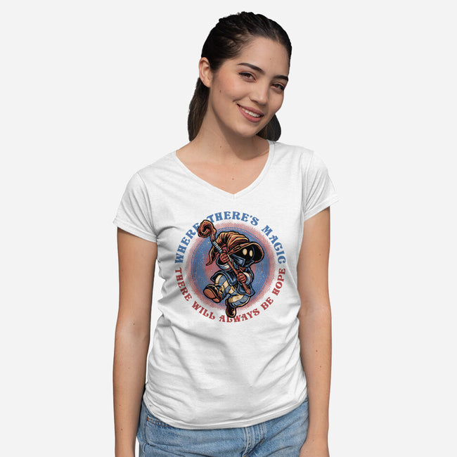 Hope Within Magic-Womens-V-Neck-Tee-glitchygorilla