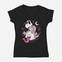 Ghost Ride Buddies-Womens-V-Neck-Tee-Eoli Studio