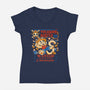 Treasure Hunter-Womens-V-Neck-Tee-worlddominationforcats