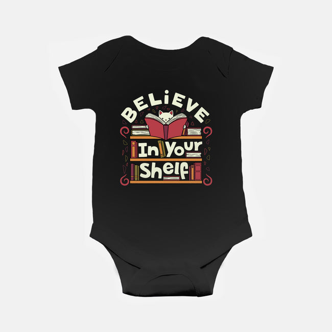 Believe In Your Shelf Cat-Baby-Basic-Onesie-tobefonseca