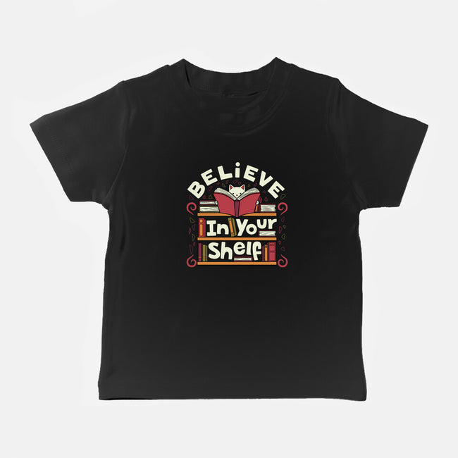 Believe In Your Shelf Cat-Baby-Basic-Tee-tobefonseca