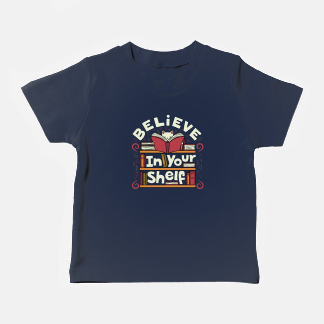 Believe In Your Shelf Cat-Baby-Basic-Tee-tobefonseca