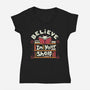 Believe In Your Shelf Cat-Womens-V-Neck-Tee-tobefonseca