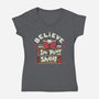 Believe In Your Shelf Cat-Womens-V-Neck-Tee-tobefonseca