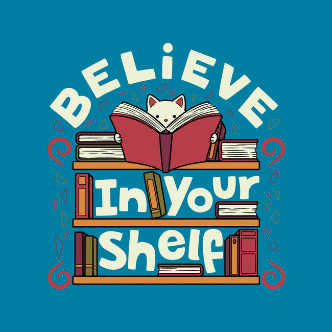 Believe In Your Shelf Cat-None-Fleece-Blanket-tobefonseca