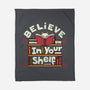 Believe In Your Shelf Cat-None-Fleece-Blanket-tobefonseca
