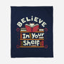 Believe In Your Shelf Cat-None-Fleece-Blanket-tobefonseca