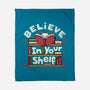 Believe In Your Shelf Cat-None-Fleece-Blanket-tobefonseca
