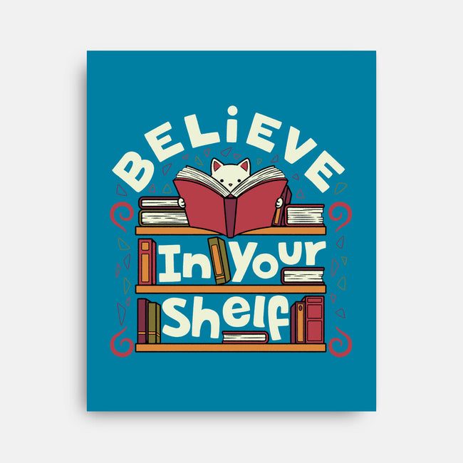 Believe In Your Shelf Cat-None-Stretched-Canvas-tobefonseca