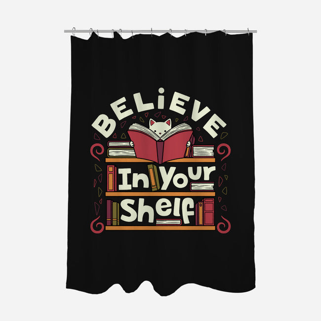 Believe In Your Shelf Cat-None-Polyester-Shower Curtain-tobefonseca