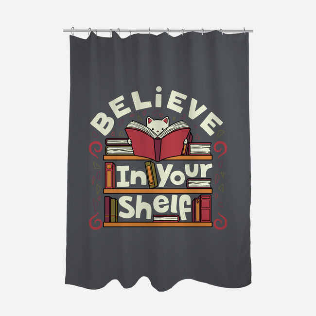 Believe In Your Shelf Cat-None-Polyester-Shower Curtain-tobefonseca
