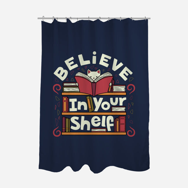 Believe In Your Shelf Cat-None-Polyester-Shower Curtain-tobefonseca