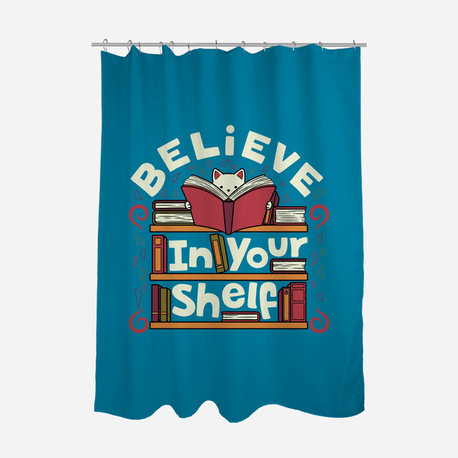 Believe In Your Shelf Cat-None-Polyester-Shower Curtain-tobefonseca