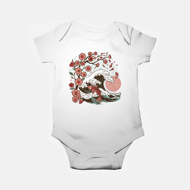 Japanese Anime Koi Flower-Baby-Basic-Onesie-tobefonseca