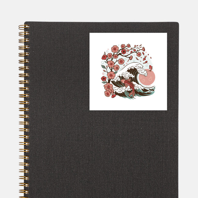 Japanese Anime Koi Flower-None-Glossy-Sticker-tobefonseca
