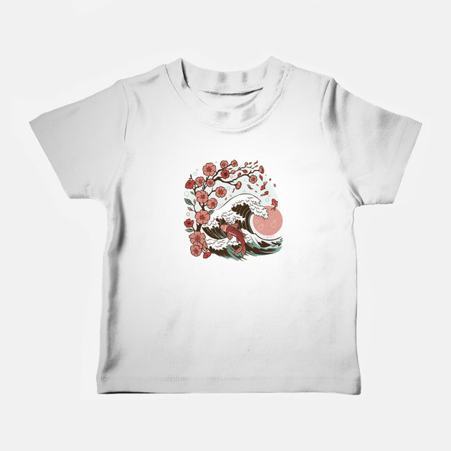 Japanese Anime Koi Flower-Baby-Basic-Tee-tobefonseca
