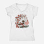 Japanese Anime Koi Flower-Womens-V-Neck-Tee-tobefonseca