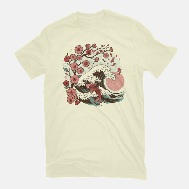 Japanese Anime Koi Flower-Mens-Basic-Tee-tobefonseca