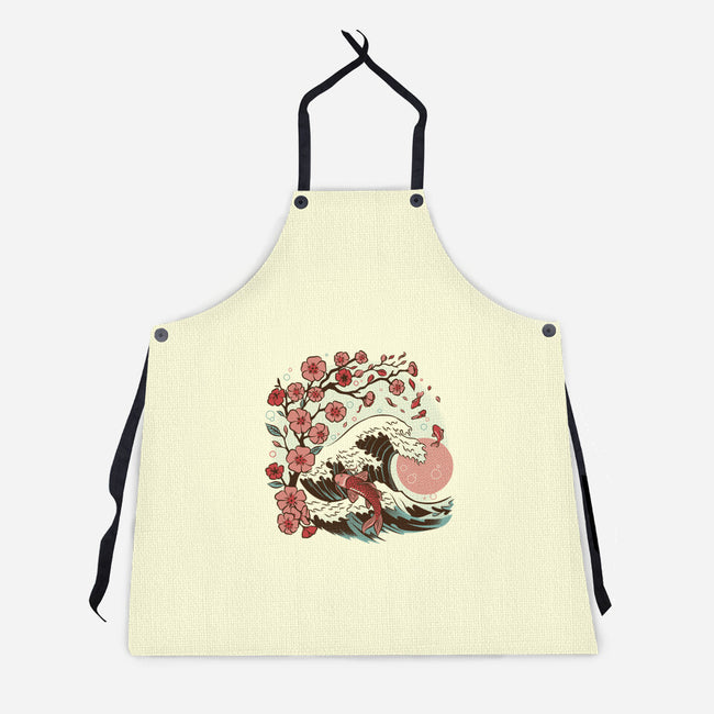Japanese Anime Koi Flower-Unisex-Kitchen-Apron-tobefonseca