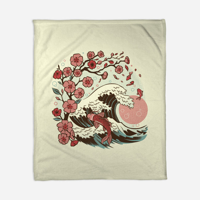 Japanese Anime Koi Flower-None-Fleece-Blanket-tobefonseca