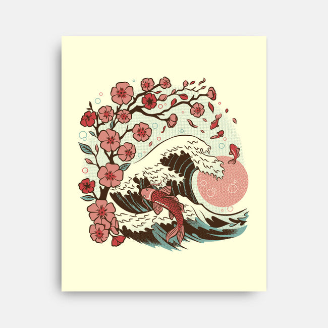 Japanese Anime Koi Flower-None-Stretched-Canvas-tobefonseca
