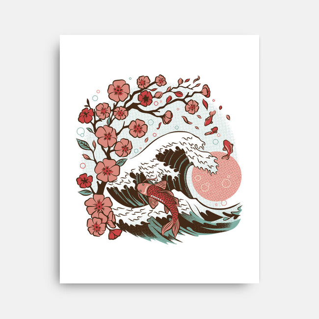 Japanese Anime Koi Flower-None-Stretched-Canvas-tobefonseca