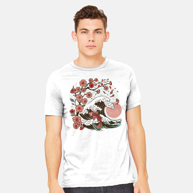 Japanese Anime Koi Flower-Mens-Heavyweight-Tee-tobefonseca