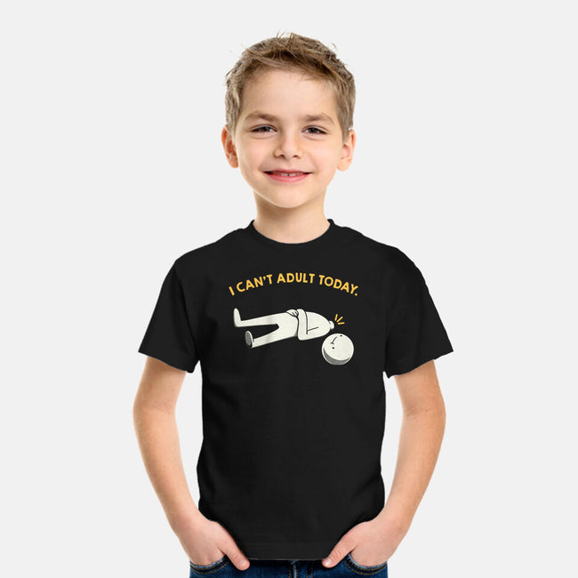 I Can't Adult Today Funny-Youth-Basic-Tee-tobefonseca