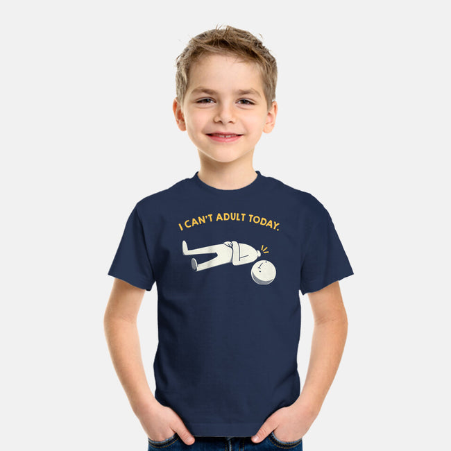I Can't Adult Today Funny-Youth-Basic-Tee-tobefonseca