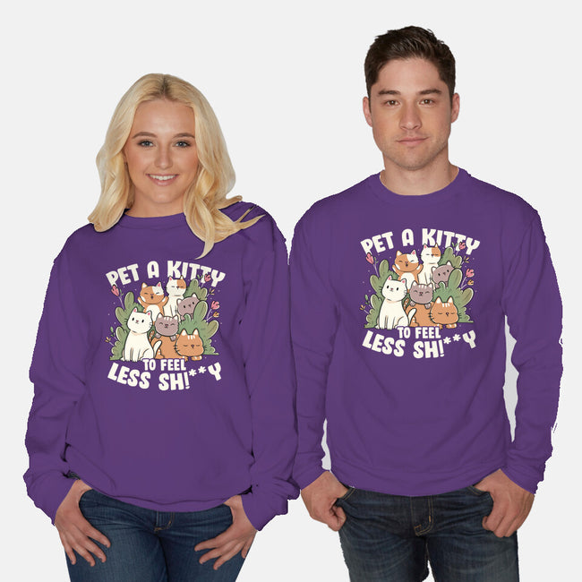 Pet A Kitty-Unisex-Crew Neck-Sweatshirt-tobefonseca