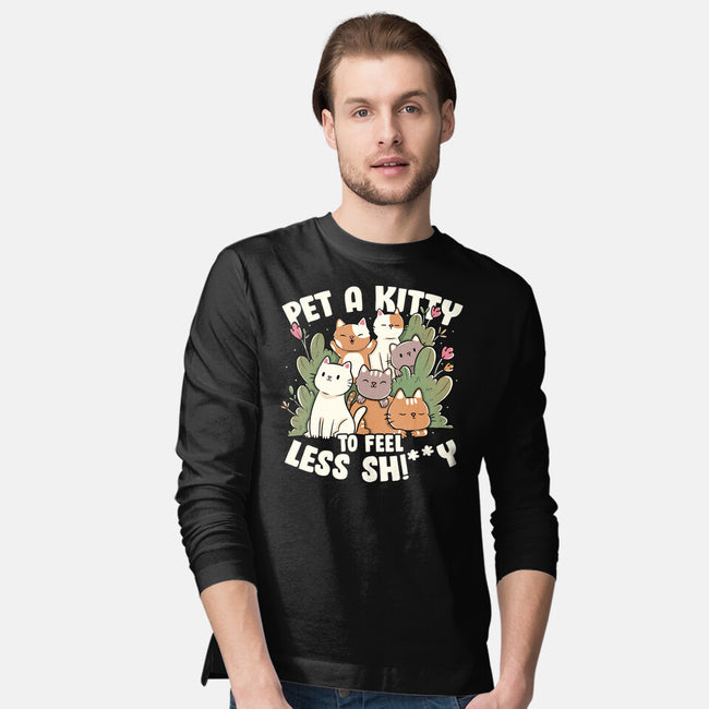 Pet A Kitty-Mens-Long Sleeved-Tee-tobefonseca