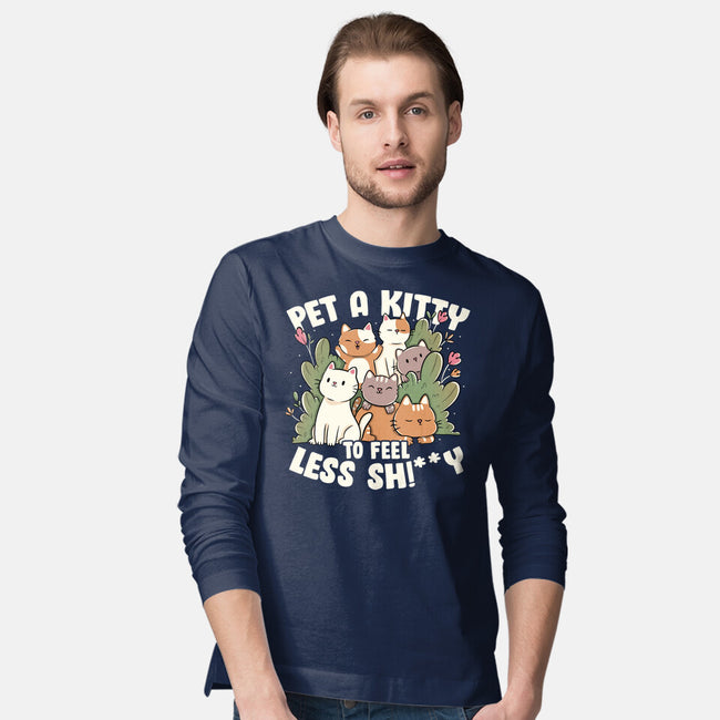 Pet A Kitty-Mens-Long Sleeved-Tee-tobefonseca