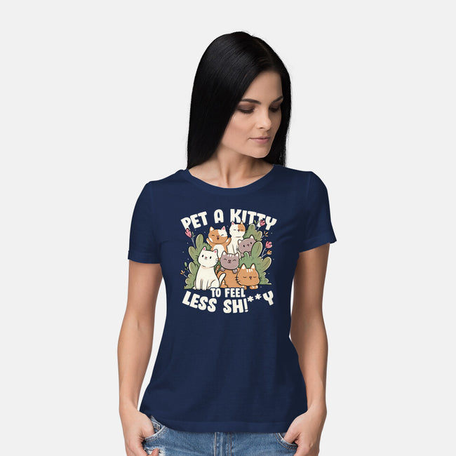 Pet A Kitty-Womens-Basic-Tee-tobefonseca