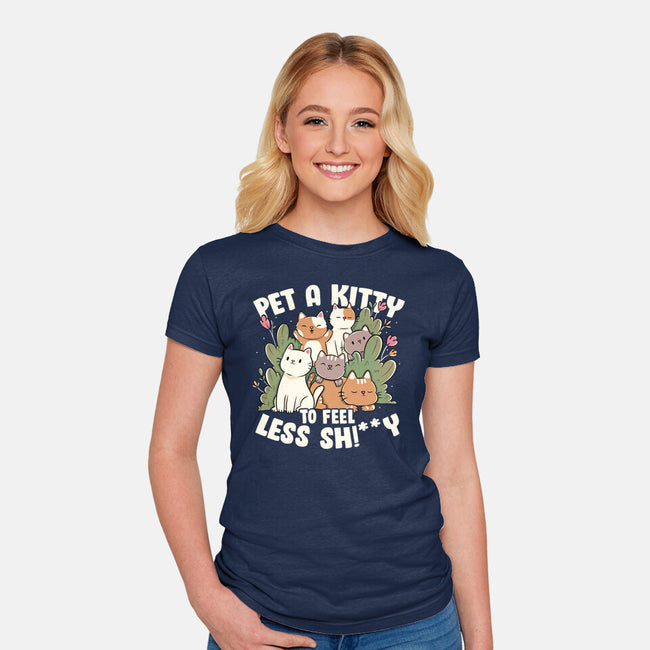 Pet A Kitty-Womens-Fitted-Tee-tobefonseca