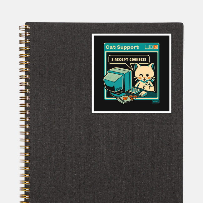 Tech Support I Accept Cookies Cat-None-Glossy-Sticker-worlddominationforcats