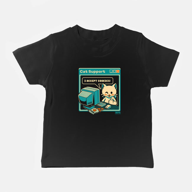 Tech Support I Accept Cookies Cat-Baby-Basic-Tee-worlddominationforcats