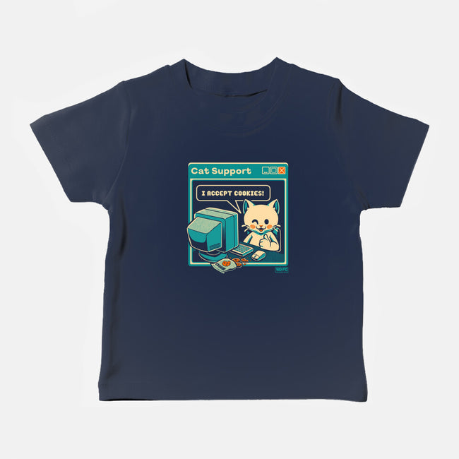 Tech Support I Accept Cookies Cat-Baby-Basic-Tee-worlddominationforcats