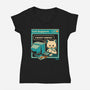 Tech Support I Accept Cookies Cat-Womens-V-Neck-Tee-worlddominationforcats