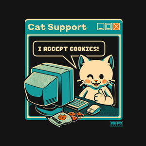 Tech Support I Accept Cookies Cat