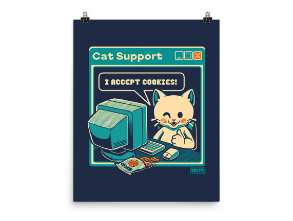 Tech Support I Accept Cookies Cat