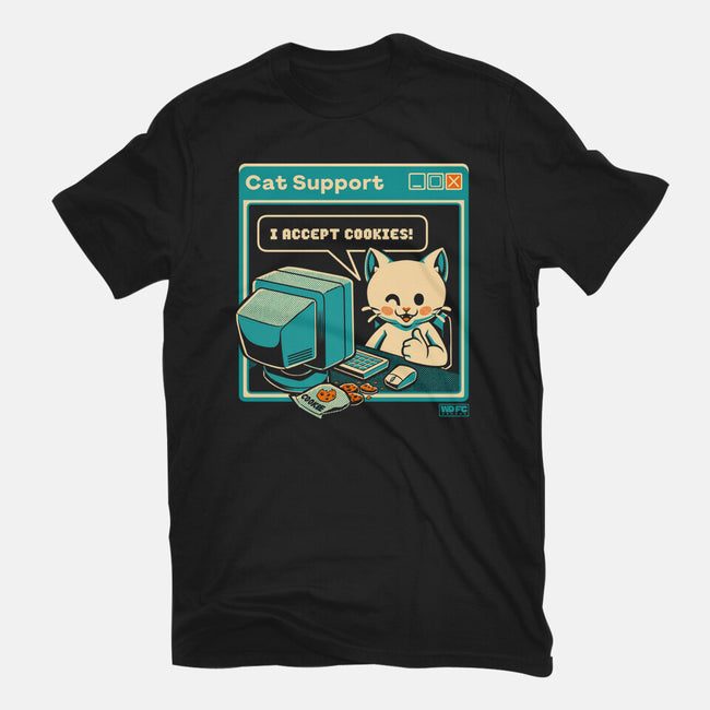 Tech Support I Accept Cookies Cat-Youth-Basic-Tee-worlddominationforcats